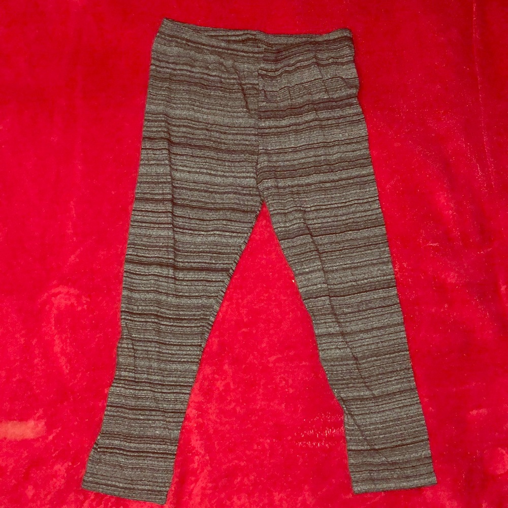 grey stripped leggings